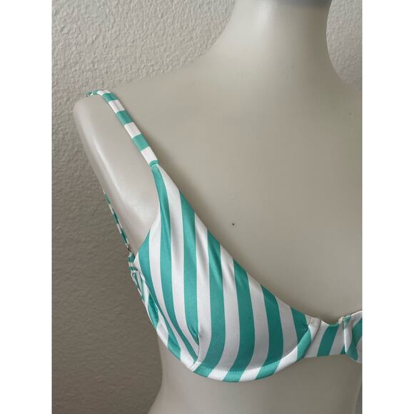 Kenny Flowers Swim Bikini Top Lanai Striped Strappy Swimwear - Picture 3 of 7